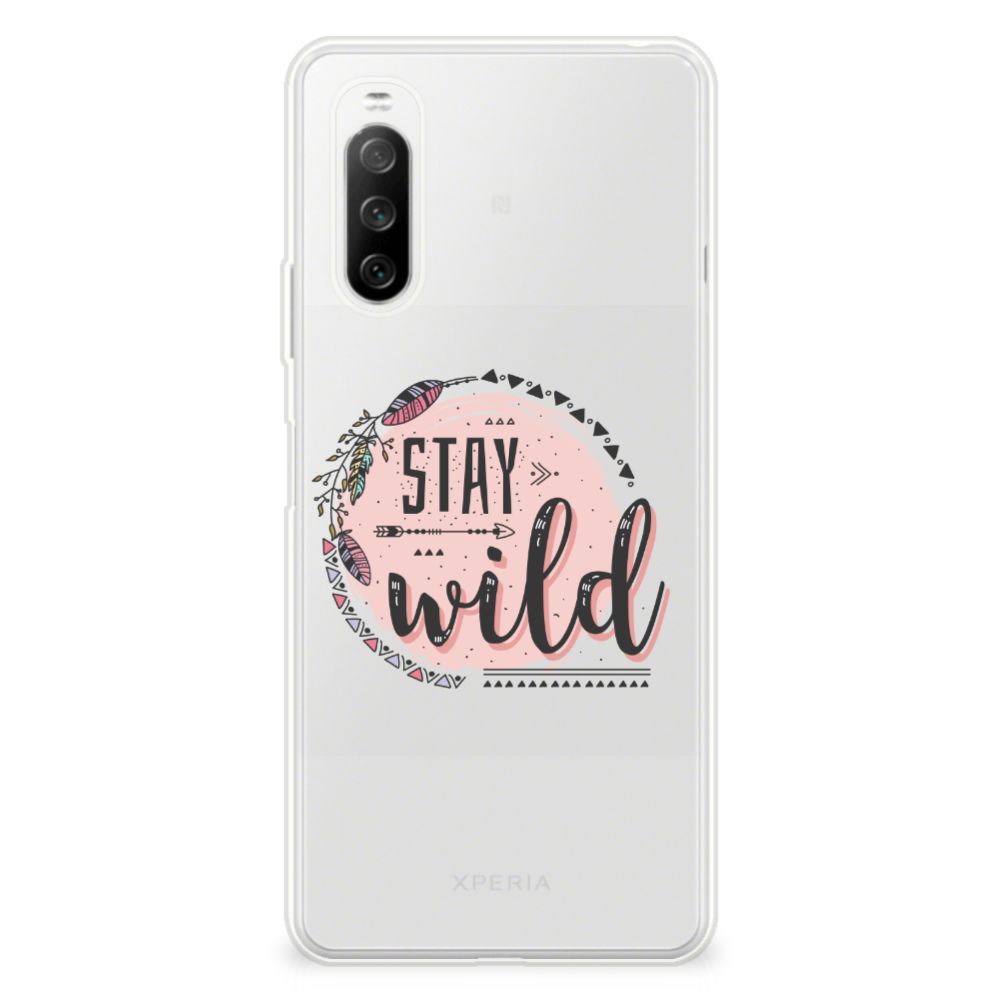 Sony Xperia 10 III Telefoonhoesje met Naam Boho Stay Wild B2C Telecom