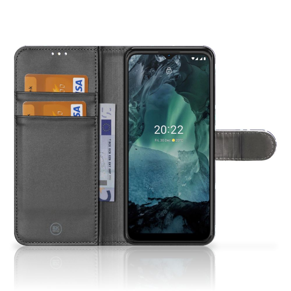 Nokia G11 | G21 Portemonnee Hoesje Flowers Blue DTMP