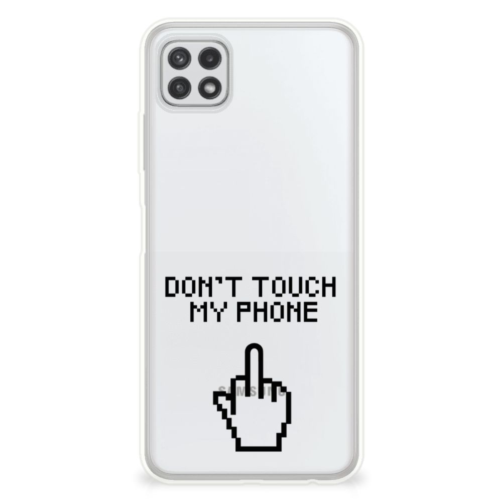 Samsung Galaxy A22 5G Silicone-hoesje Finger Don't Touch My Phone B2C Telecom