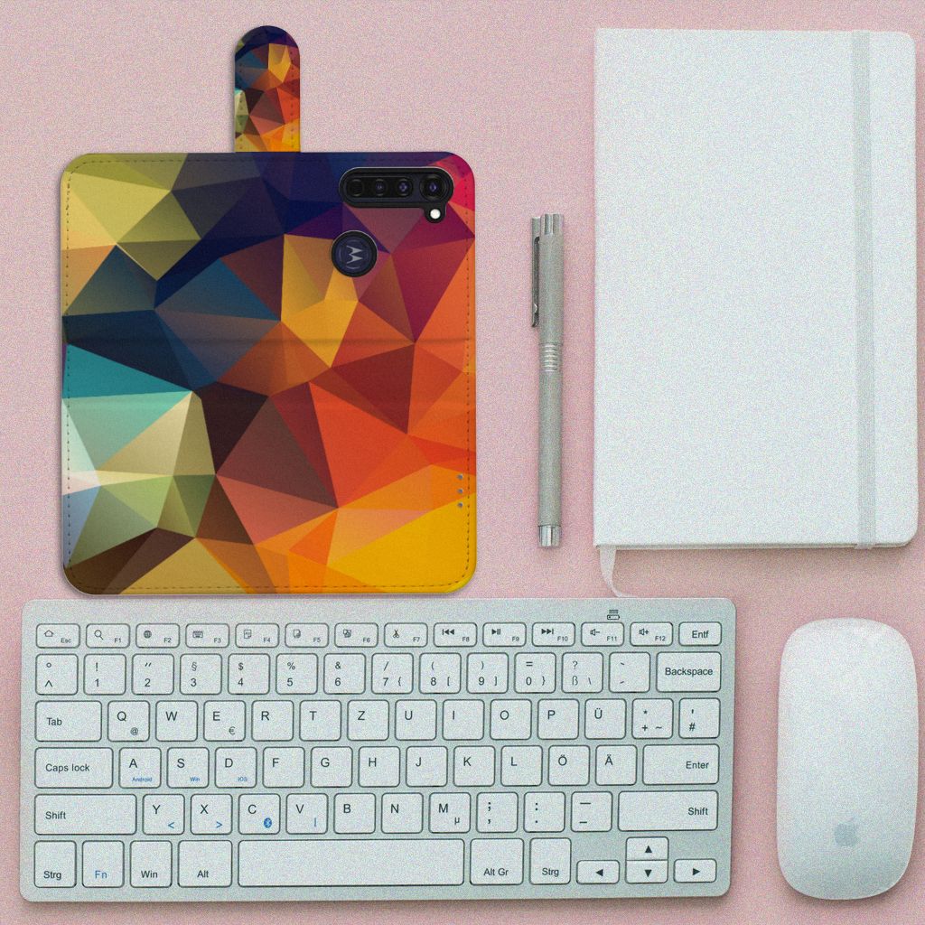Motorola Moto G Pro Book Case Polygon Color