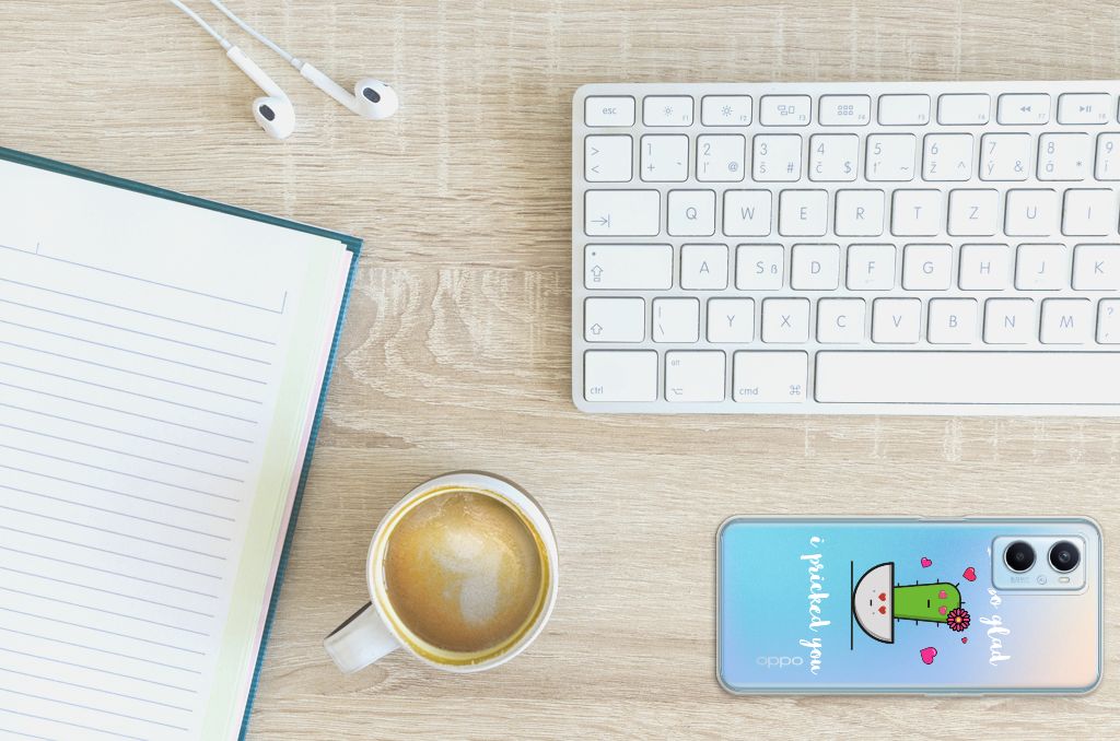 OPPO A96 | OPPO A76 Telefoonhoesje met Naam Cactus Glad B2C Telecom