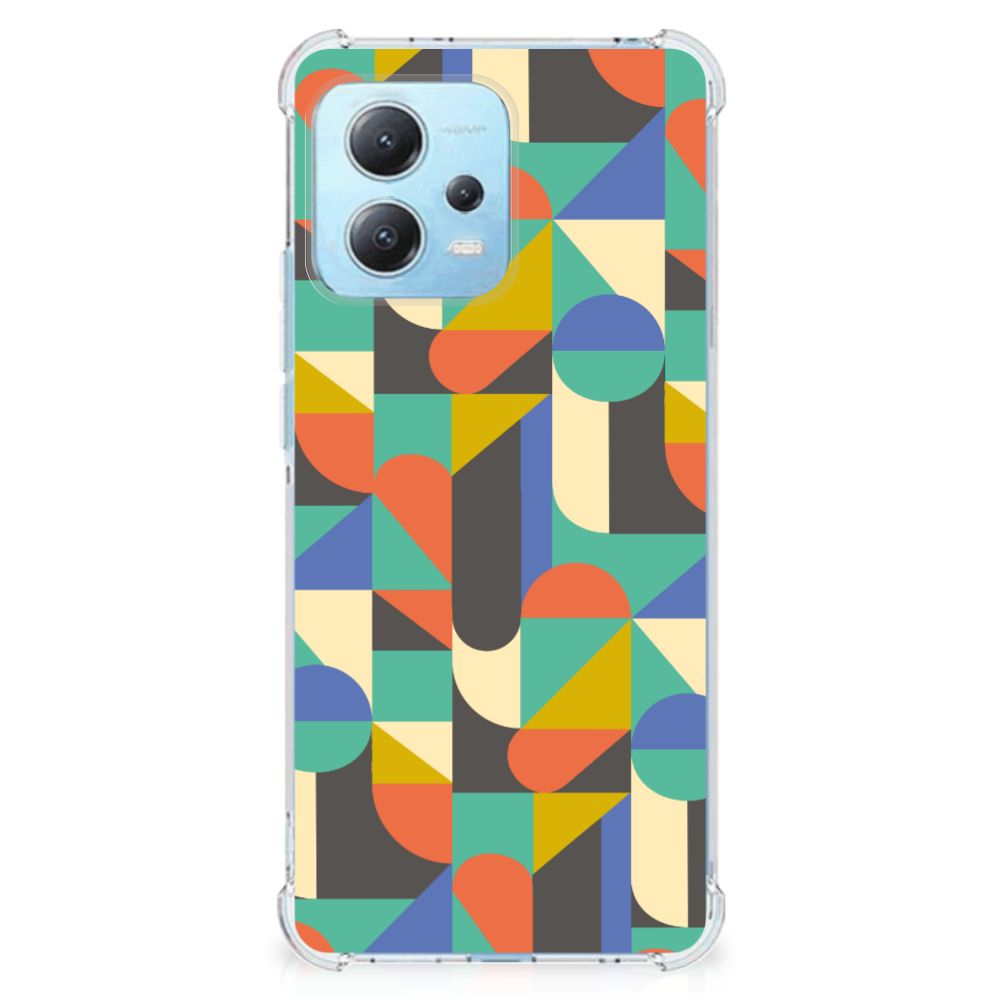 Xiaomi Redmi Note 12 5G Doorzichtige Silicone Hoesje Funky Retro