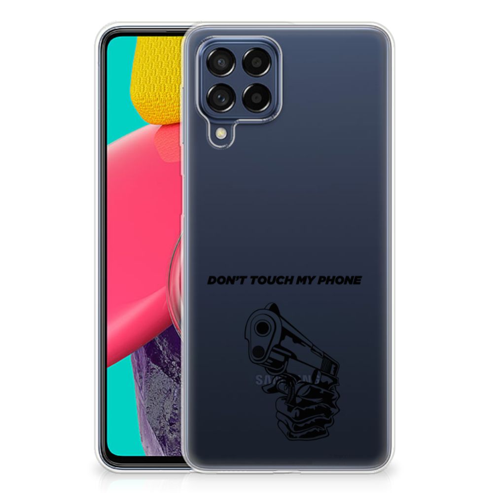 Samsung Galaxy M53 Silicone-hoesje Gun Don't Touch My Phone B2C Telecom