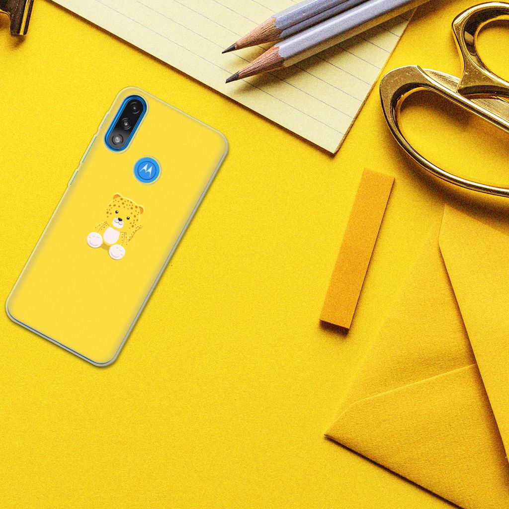 Motorola Moto E7/E7i Power Telefoonhoesje met Naam Baby Leopard B2C Telecom