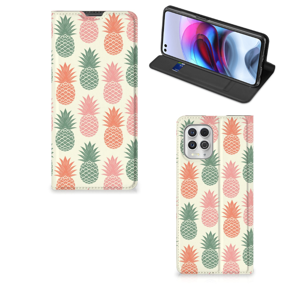 Motorola Moto G100 Flip Style Cover Ananas - B2C Telecom