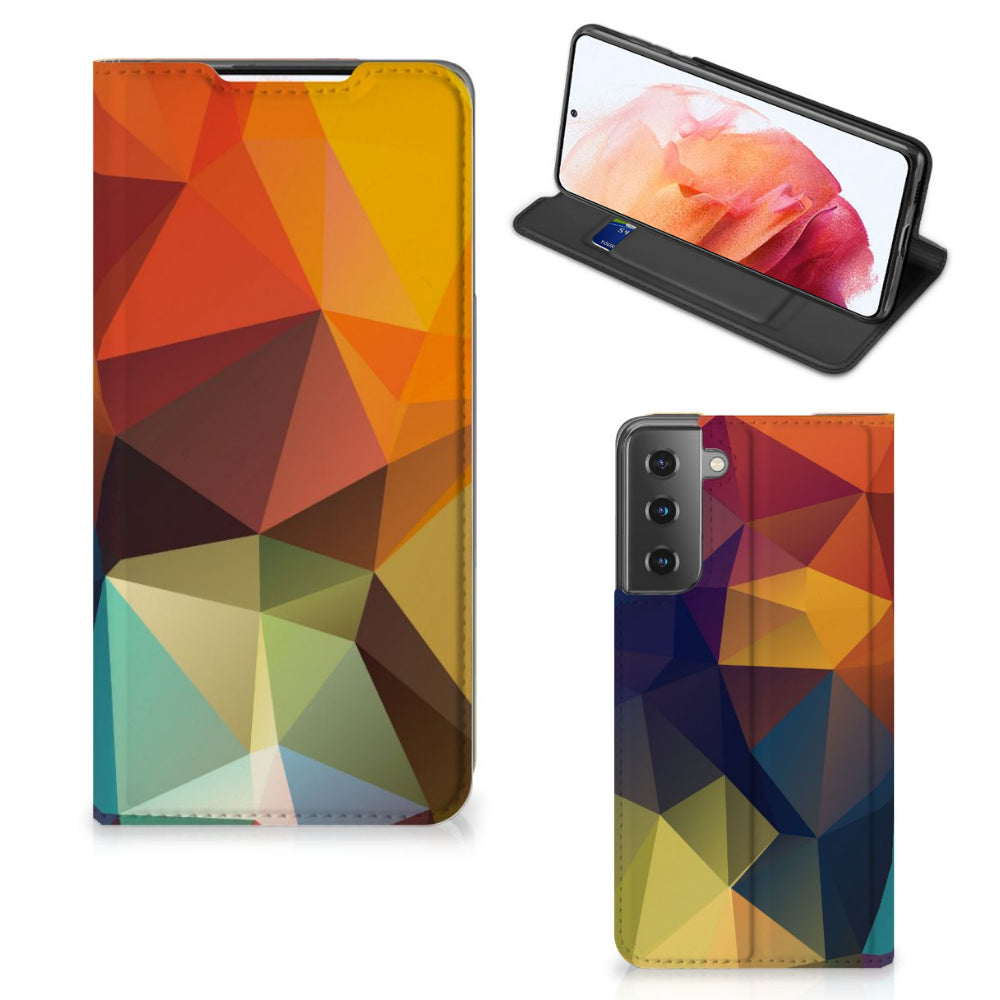 Samsung Galaxy S21 Stand Case Polygon Color