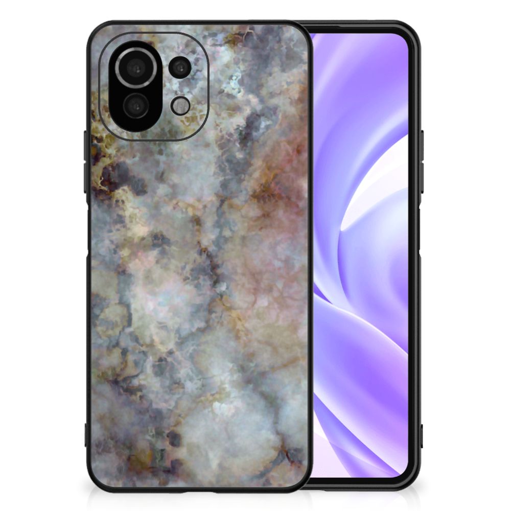 Xiaomi 11 Lite 5G NE | Mi 11 Lite Marmeren Print Telefoonhoesje Marmer Grijs B2C Telecom