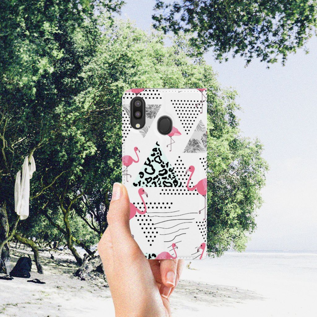 Samsung Galaxy M20 Hoesje maken Flamingo Triangle