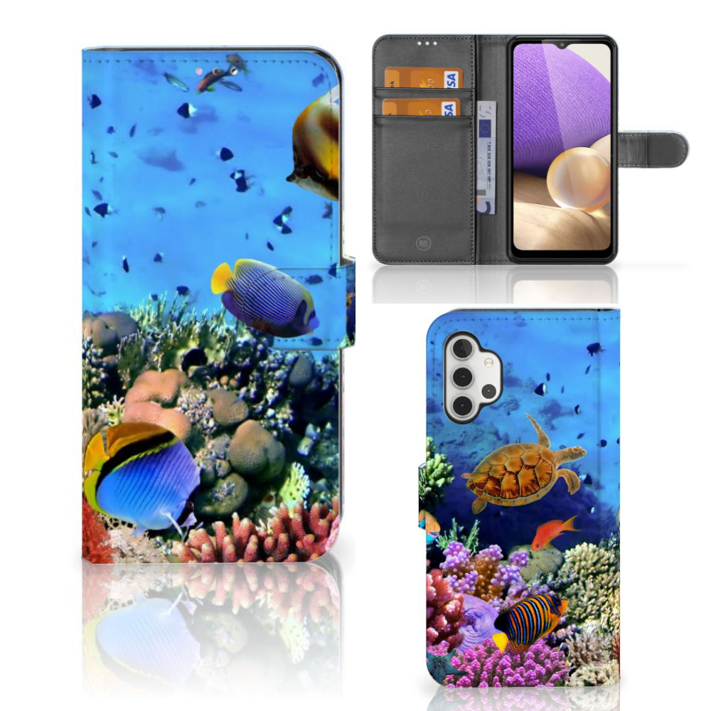 Samsung Galaxy A32 4G Telefoonhoesje met Pasjes Vissen