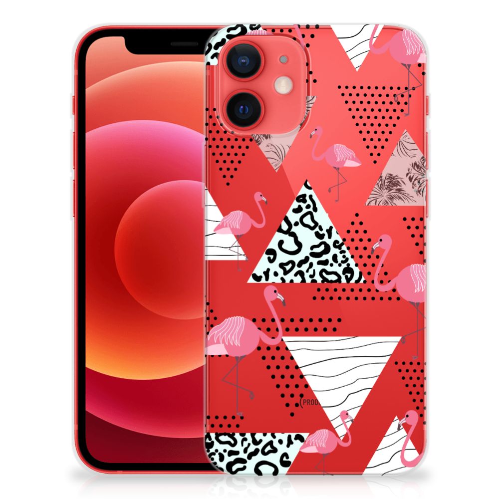 iPhone 12 Mini TPU Hoesje Flamingo Triangle B2C Telecom