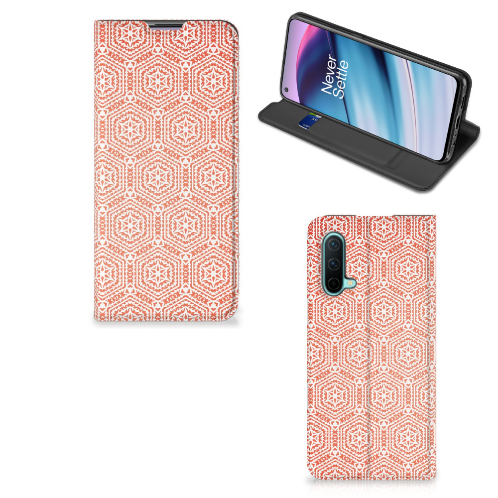 OnePlus Nord CE 5G Hoesje met Magneet Pattern Orange - B2C Telecom