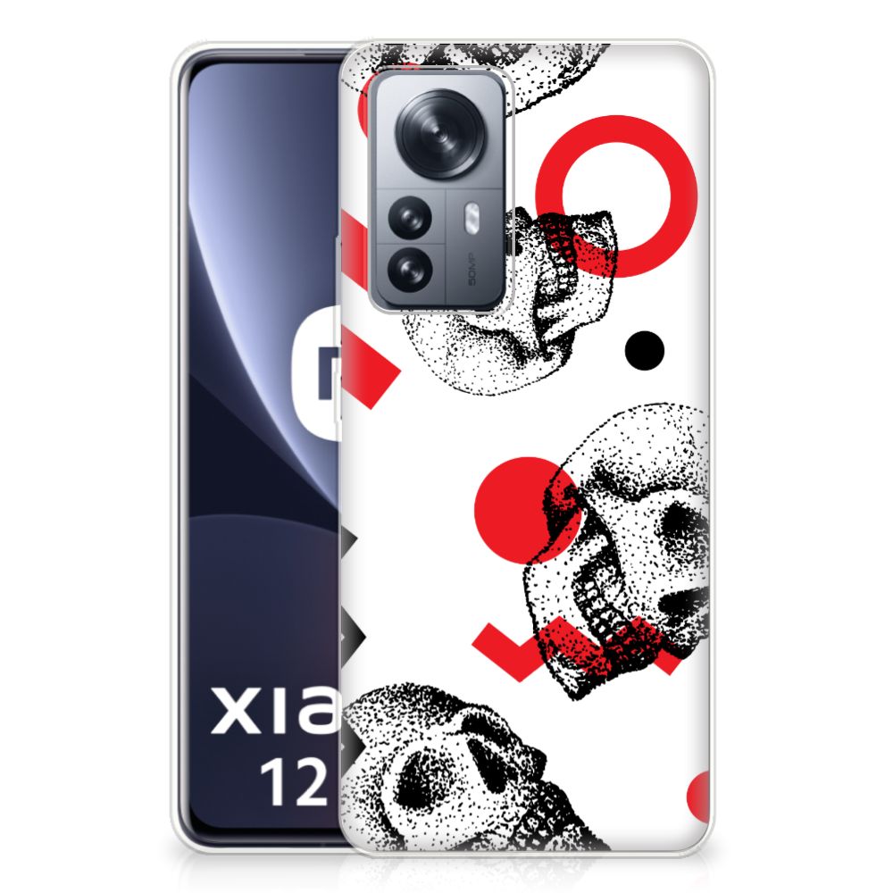 Silicone Back Case Xiaomi 12 Pro Skull Red B2C Telecom