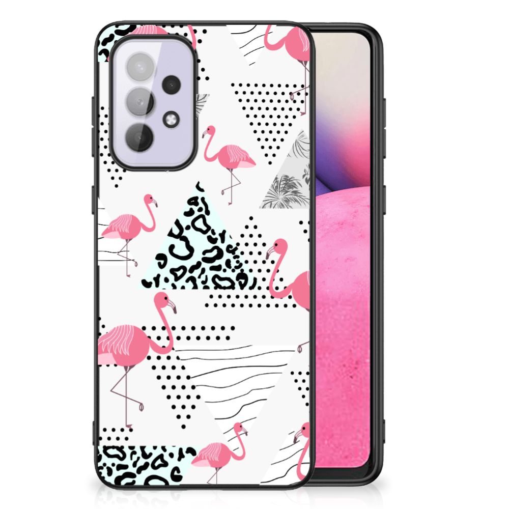 Samsung Galaxy A33 5G Dierenprint Telefoonhoesje Flamingo Triangle B2C Telecom
