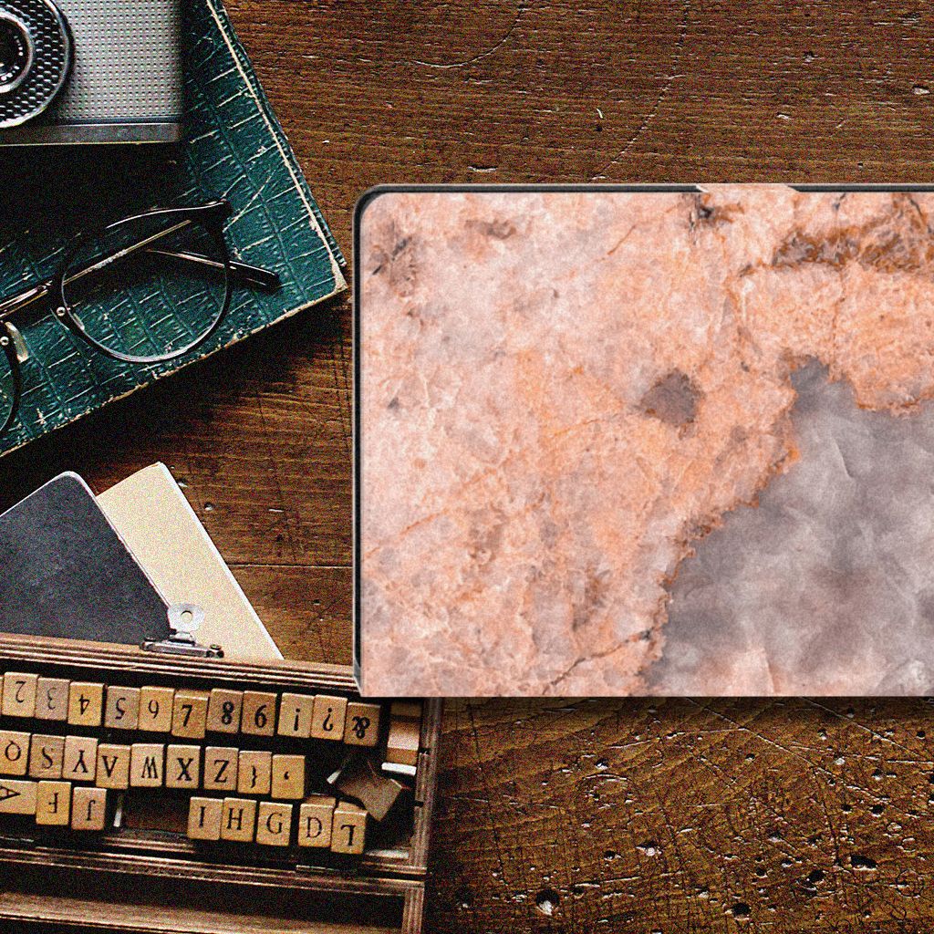 Samsung Galaxy Tab A8 2021/2022 Leuk Tablet hoesje Marmer Oranje