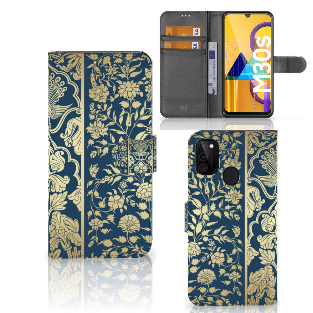 Samsung Galaxy M21 | M30s Hoesje Beige Flowers