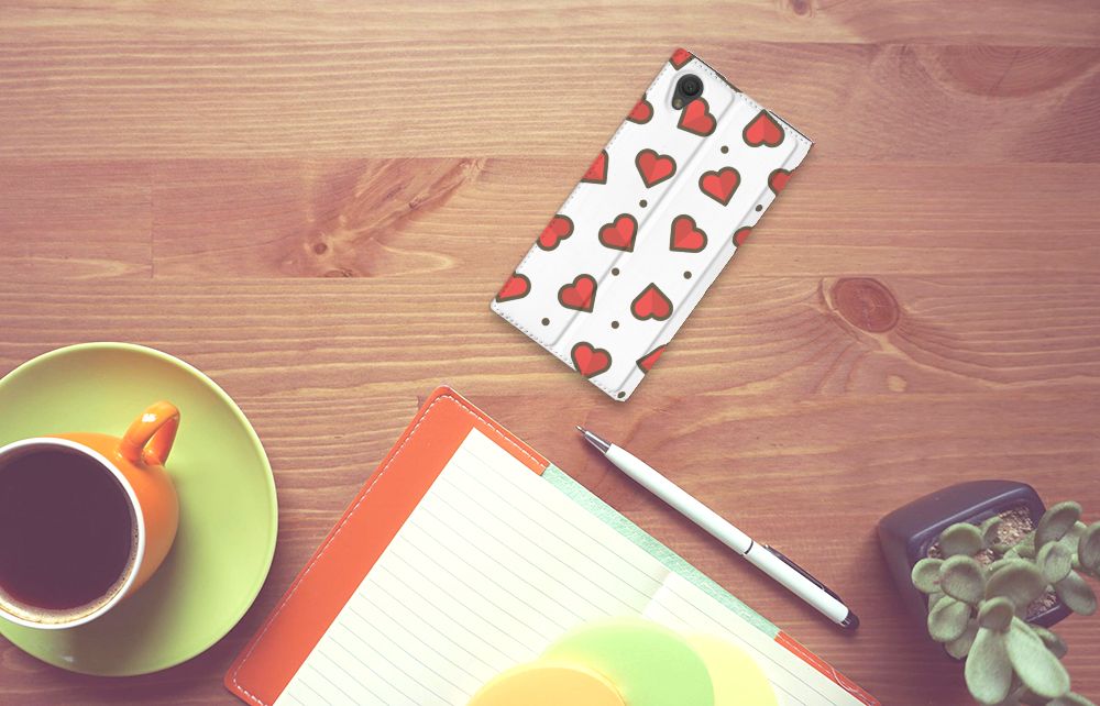 Sony Xperia L1 Hoesje met Magneet Hearts