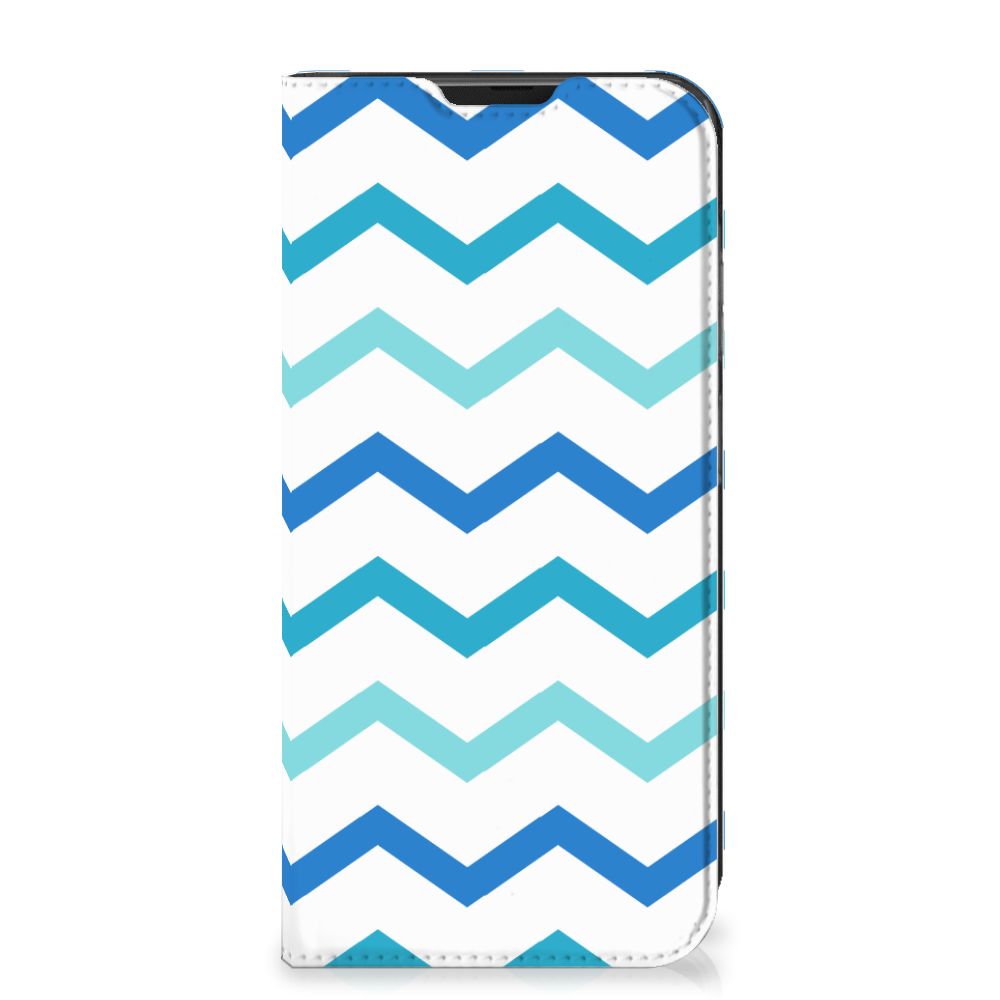 Samsung Galaxy Xcover 6 Pro Hoesje met Magneet Zigzag Blauw - B2C Telecom