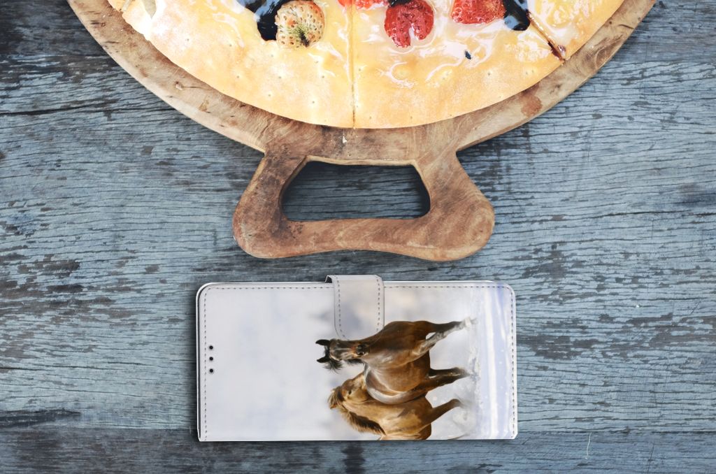 OnePlus 9 Pro Telefoonhoesje met Pasjes Paarden