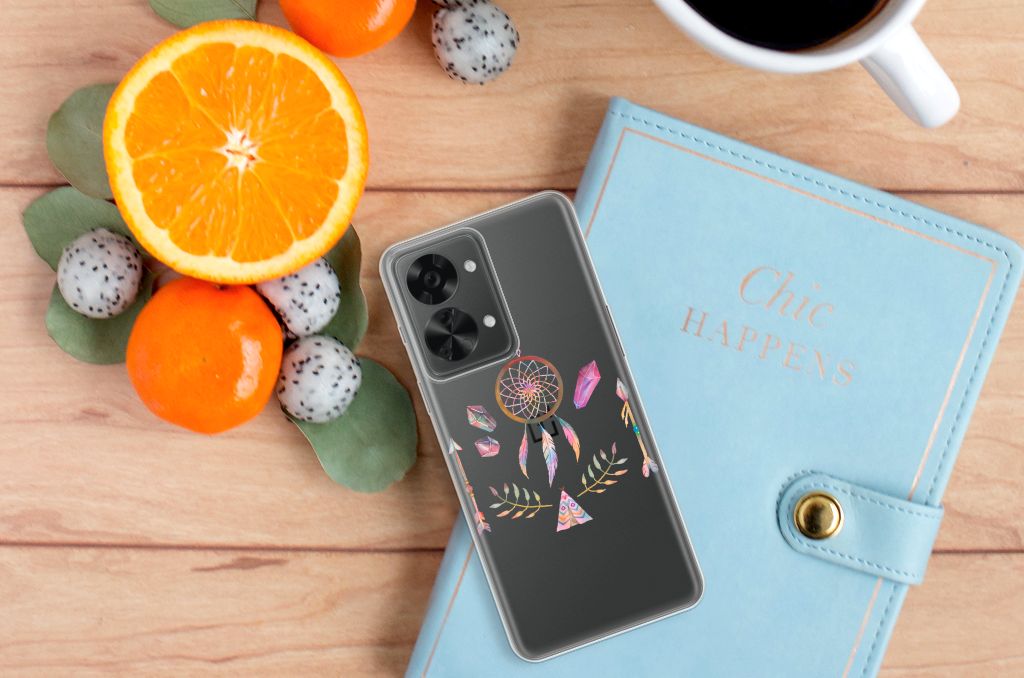 OnePlus Nord 2T Telefoonhoesje met Naam Boho Dreamcatcher B2C Telecom