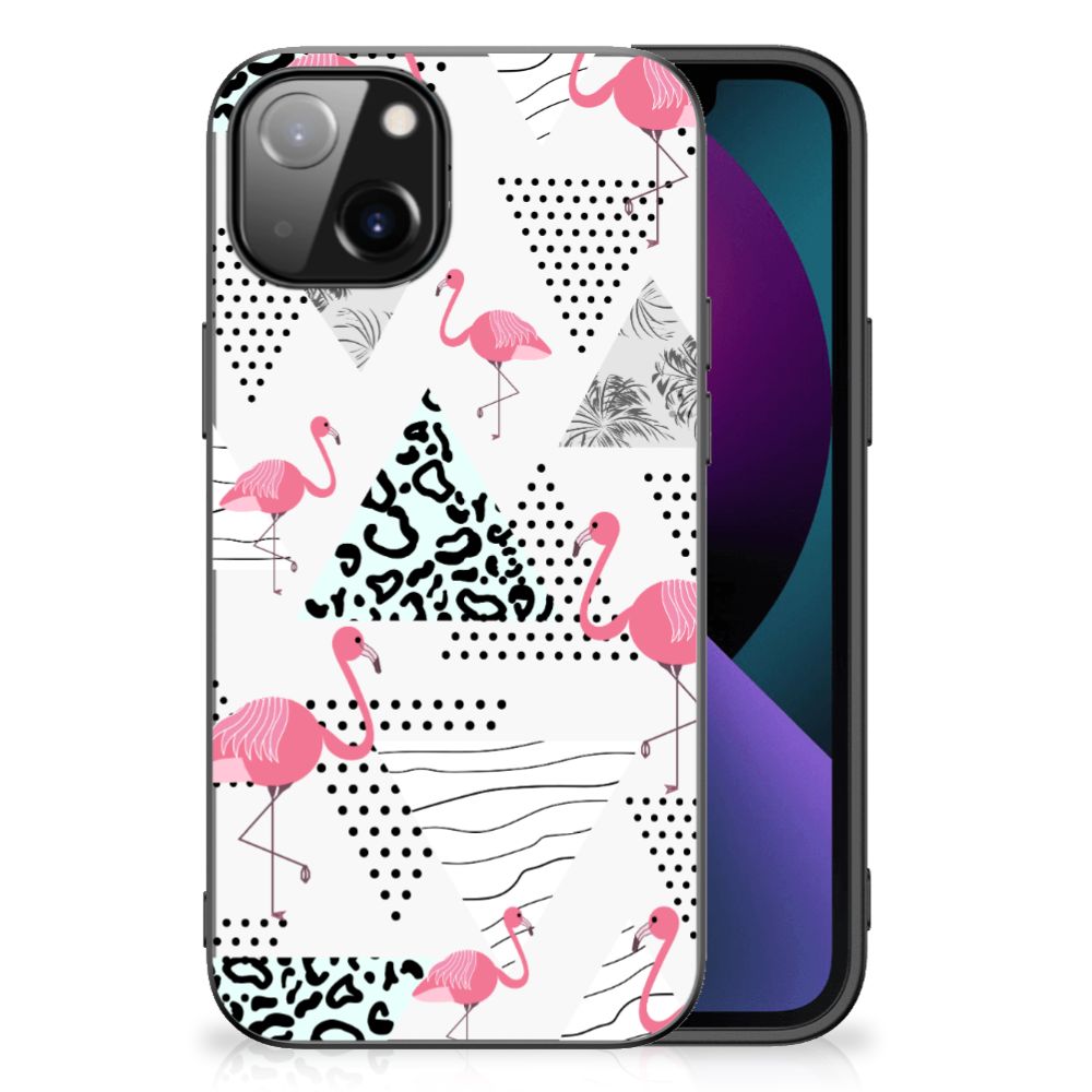 Apple iPhone 13 Dierenprint Telefoonhoesje Flamingo Triangle B2C Telecom