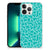iPhone 13 Pro Max Hoesje maken Cracks Blue met een blauwe achtergrond en witte barsten design.