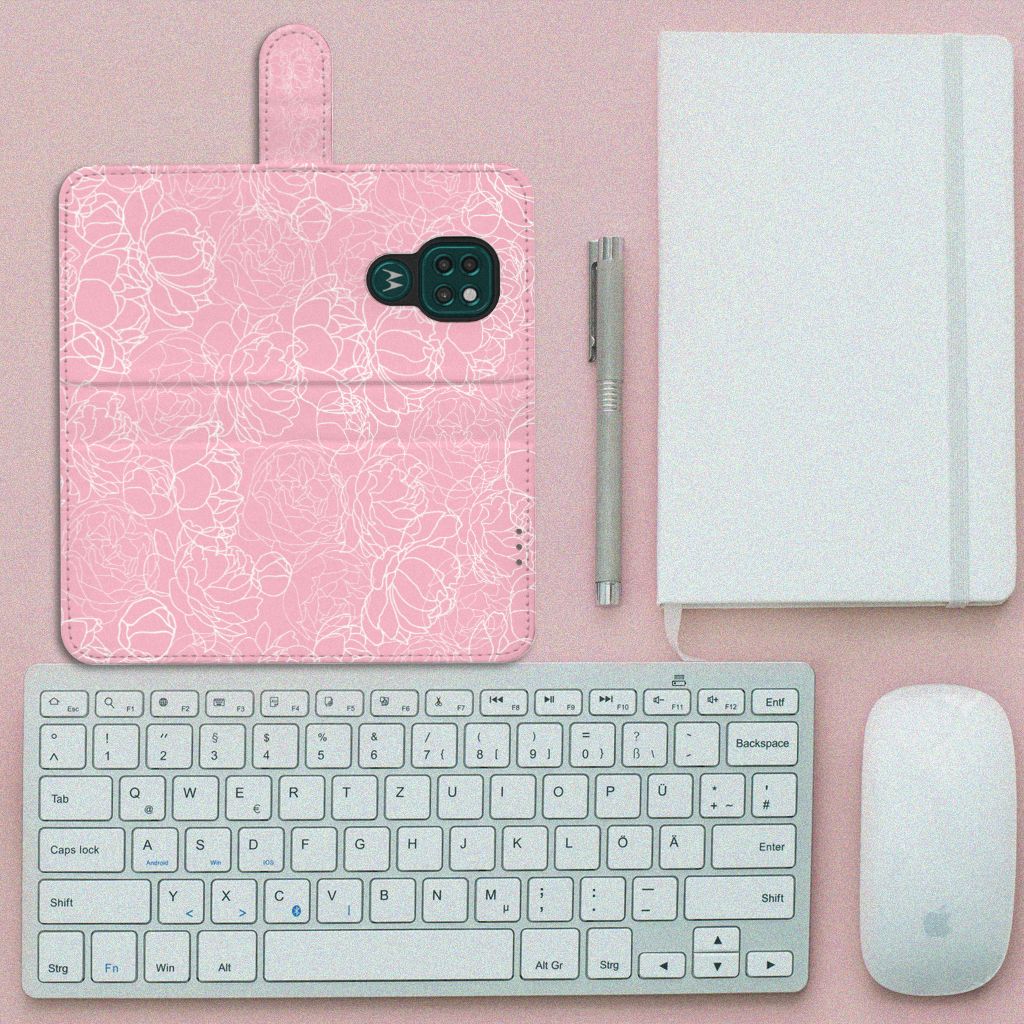 Motorola Moto G9 Play | E7 Plus Hoesje White Flowers