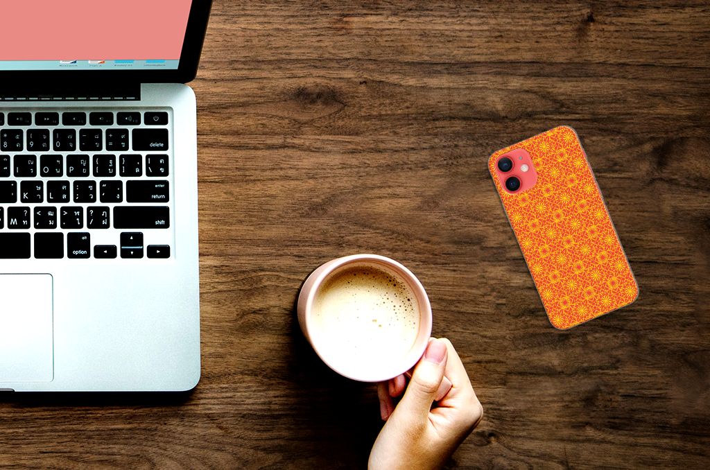 iPhone 12 Mini TPU bumper Batik Oranje B2C Telecom