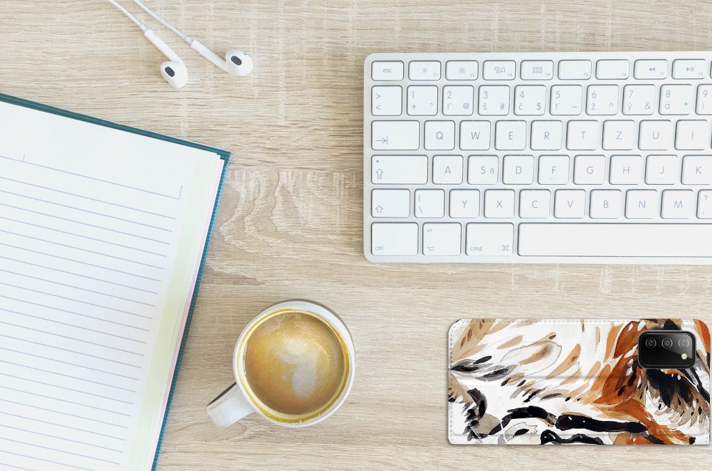 Bookcase Samsung Galaxy M02s | A02s Watercolor Tiger - B2C Telecom