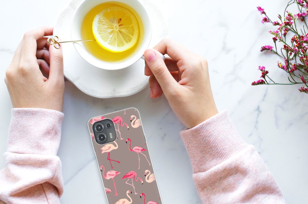 Motorola Edge 20 Lite TPU Hoesje Flamingo B2C Telecom
