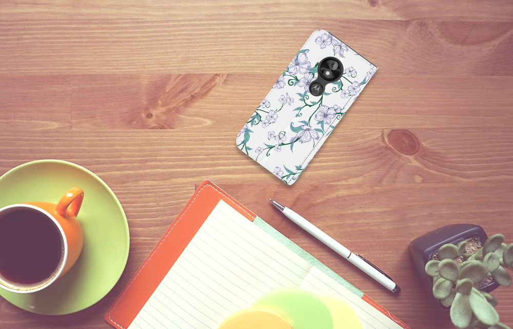 Motorola Moto E5 Play Uniek Smart Cover Blossom White