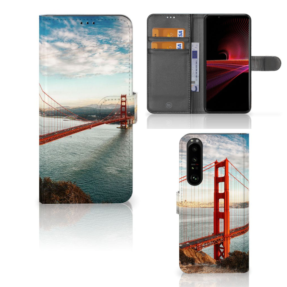 Sony Xperia 1 III Flip Cover Golden Gate Bridge