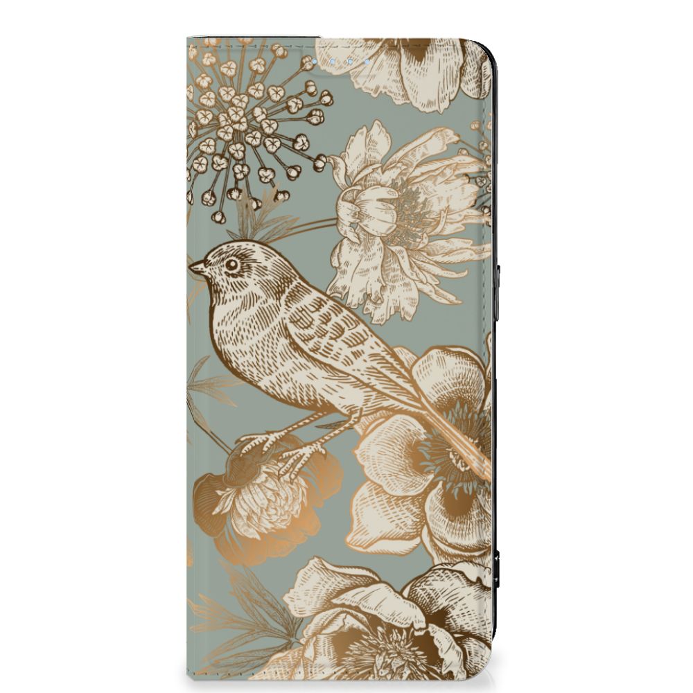 Smart Cover voor OPPO Reno8 Pro Vintage Bird Flowers - B2C Telecom