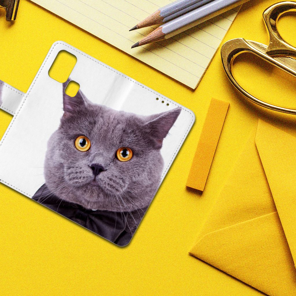 Samsung Galaxy M31 Telefoonhoesje met Pasjes Kat