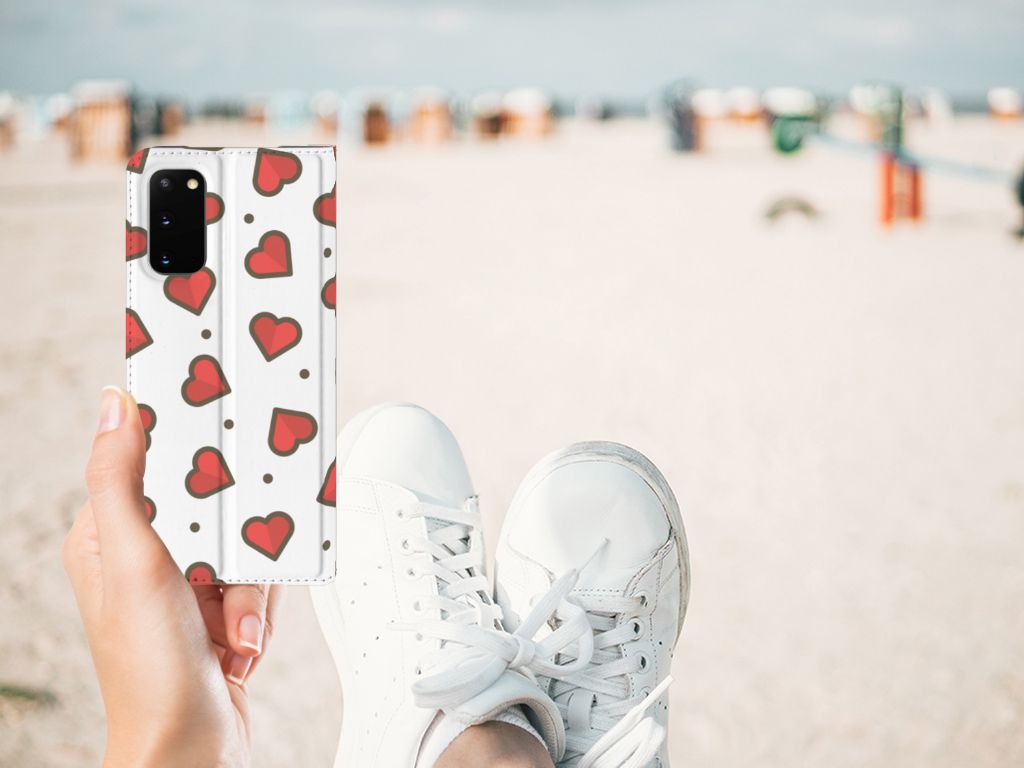 Samsung Galaxy S20 Hoesje met Magneet Hearts - B2C Telecom