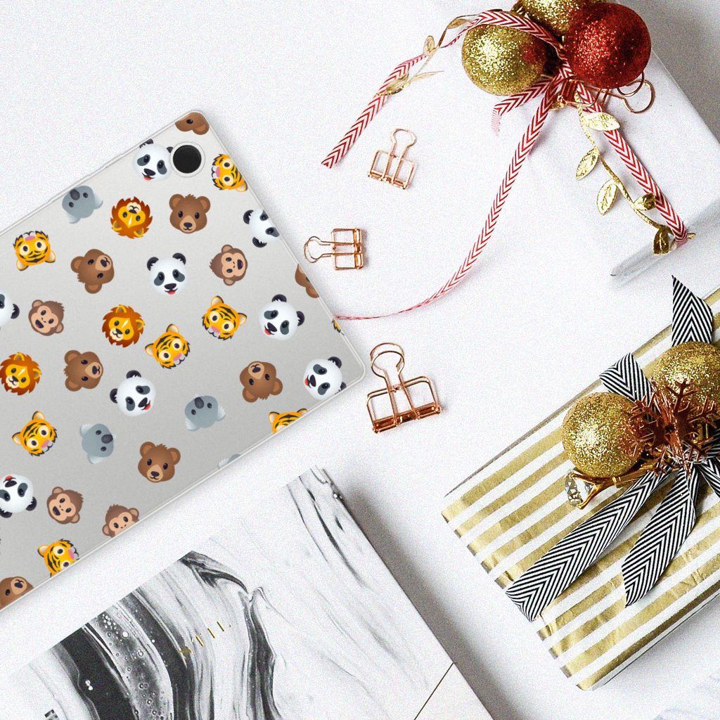 Hippe Hoes voor Samsung Galaxy Tab A8 2021/2022 Dieren Emojis - B2C Telecom