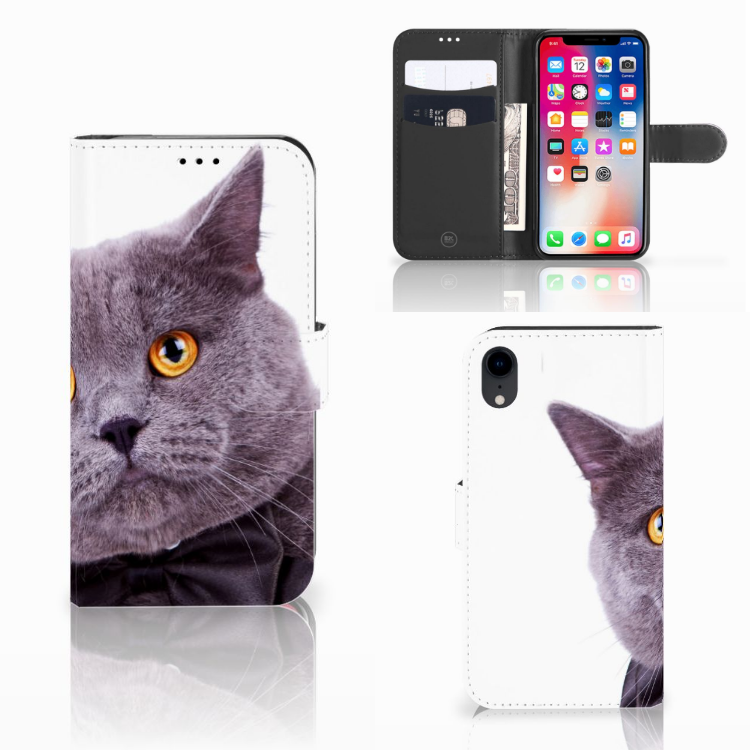 Apple iPhone Xr Telefoonhoesje met Pasjes Kat