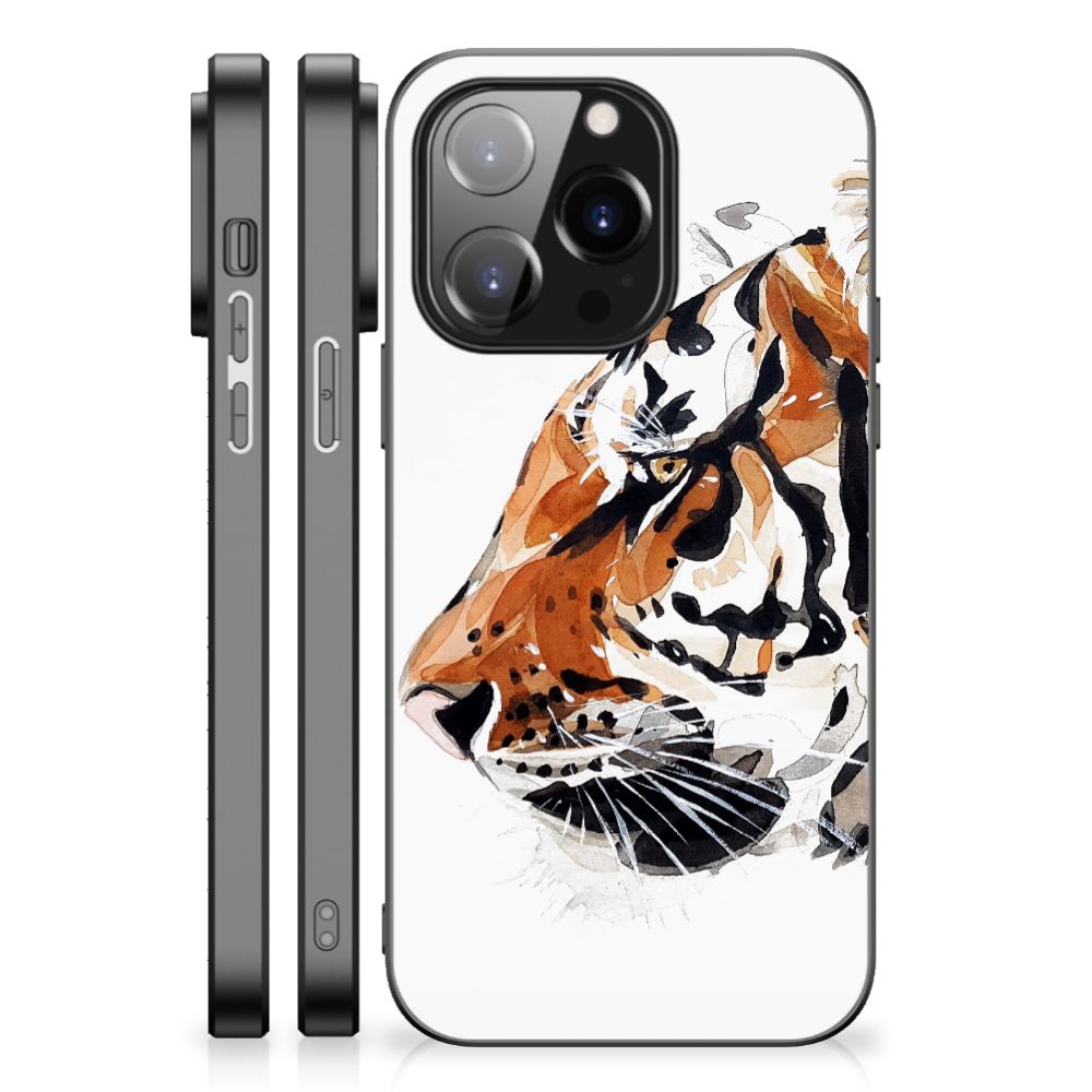 Kleurrijke Telefoonhoesje iPhone 14 Pro Watercolor Tiger B2C Telecom