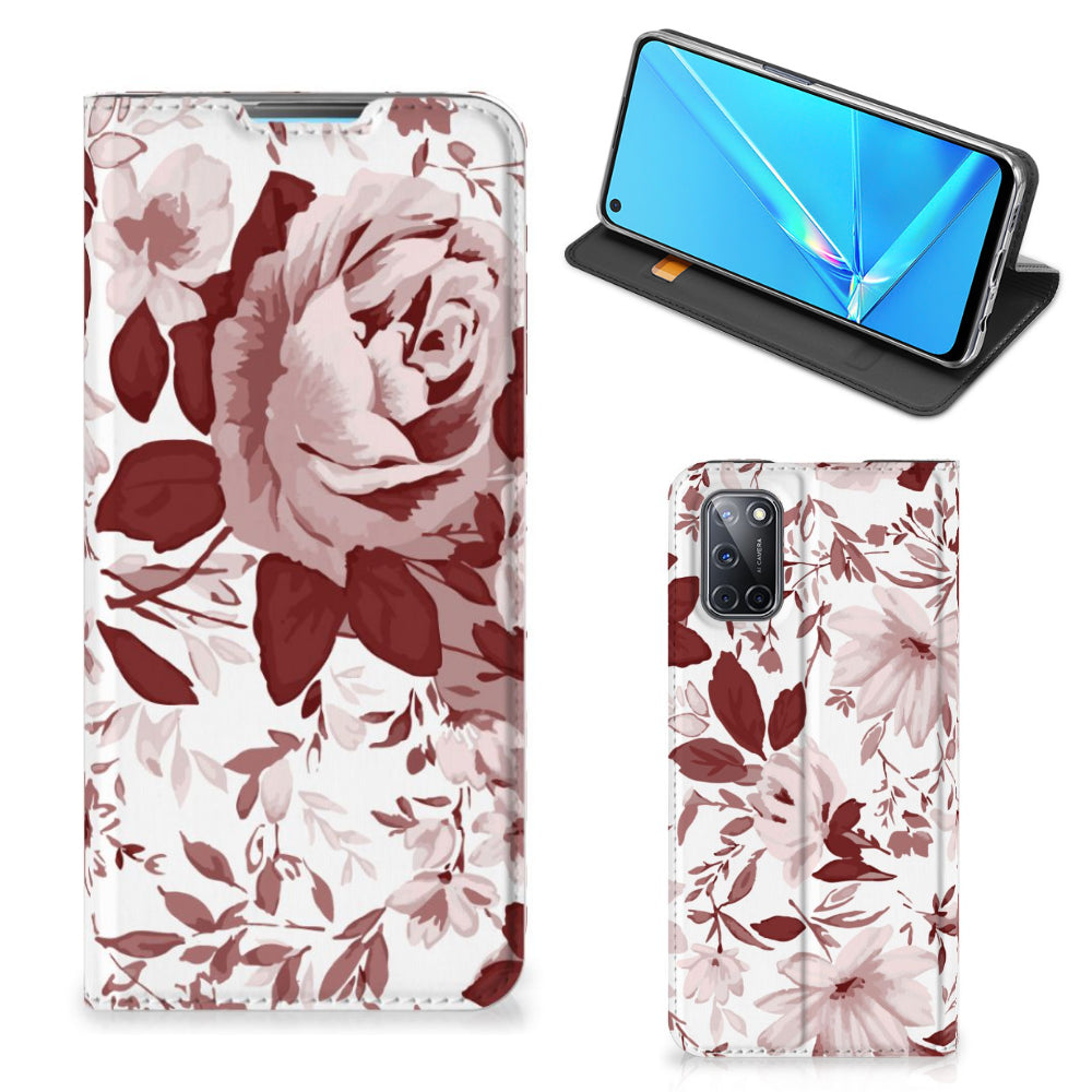 Bookcase OPPO A52 | A72 Watercolor Flowers