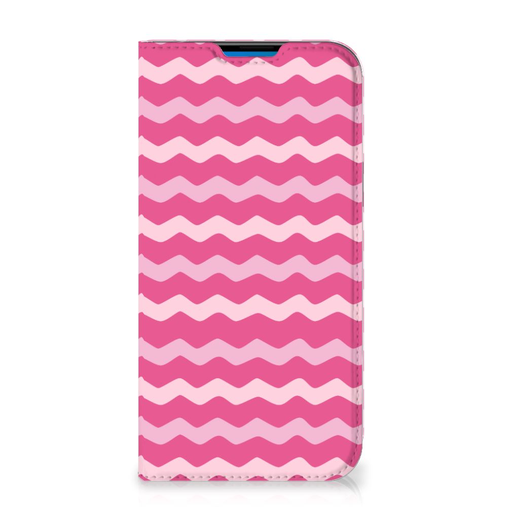 iPhone 14 Pro Max Hoesje met Magneet Waves Pink - B2C Telecom