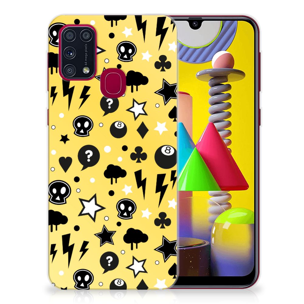 Silicone Back Case Samsung Galaxy M31 Punk Geel B2C Telecom