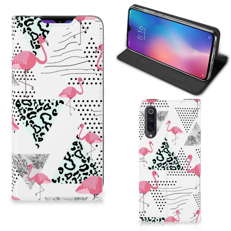 Xiaomi Mi 9 Hoesje maken Flamingo Triangle