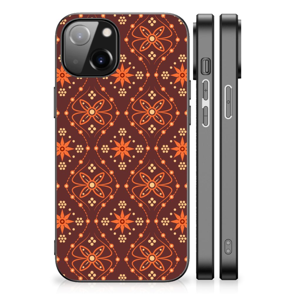 Apple iPhone 13/14 Back Case Batik Brown
