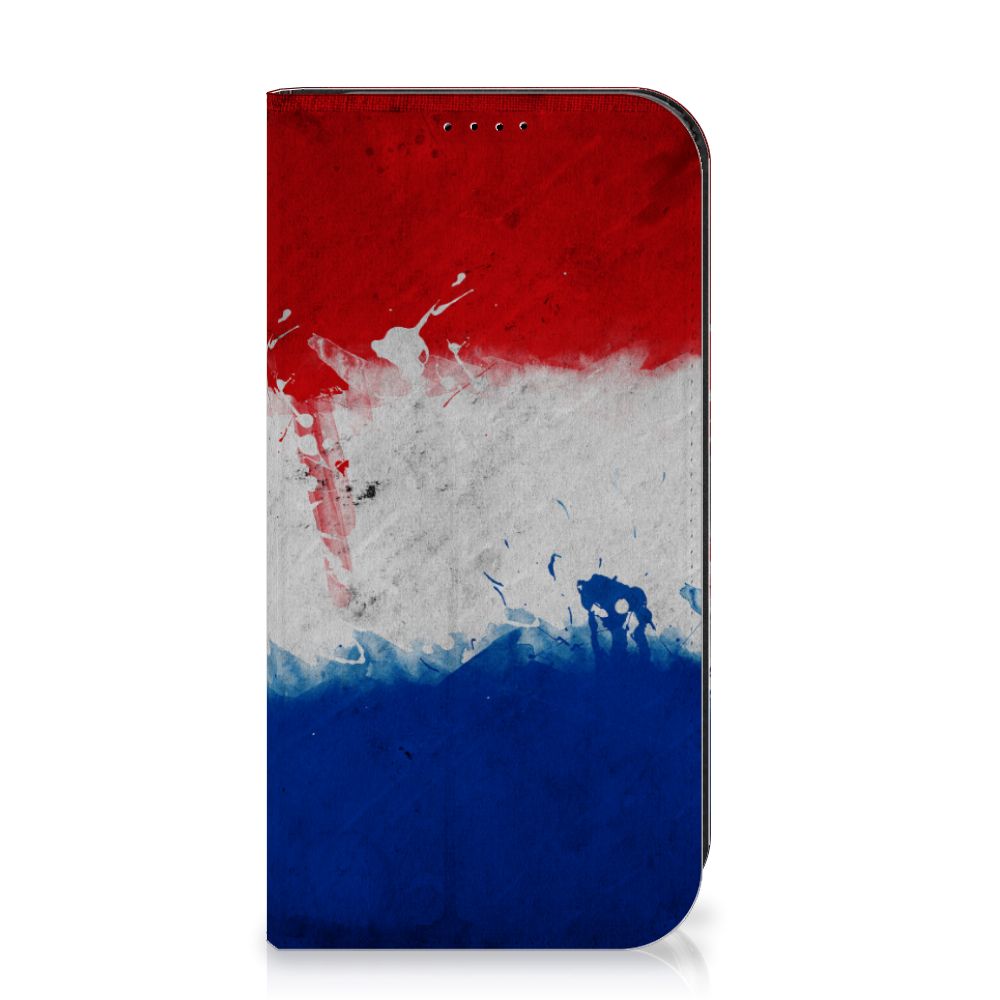 iPhone 15 Pro Standcase Nederland met de Nederlandse vlag in rood, wit en blauw. đŗđą
