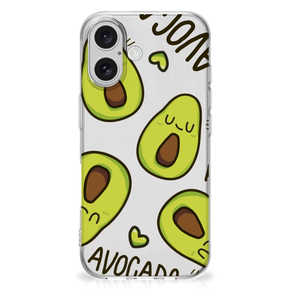 iPhone 16 plus Telefoonhoesje met Naam Avocado Singing