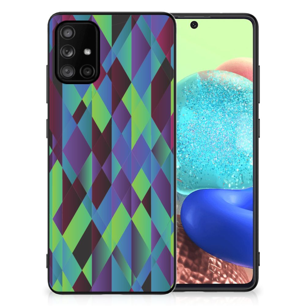 Samsung Galaxy A71 Backcover Abstract Green Blue