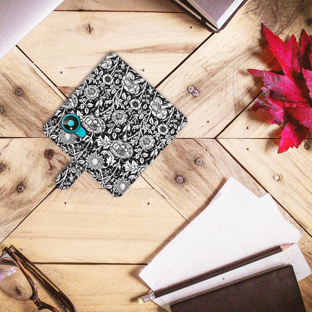 Nokia 3.4 Hoesje Black Flowers