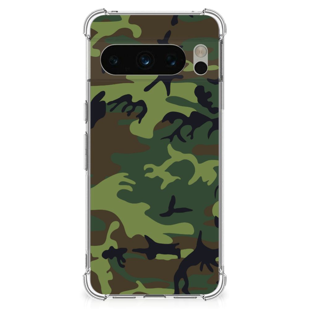 Google Pixel 8 Pro Doorzichtige Silicone Hoesje Army Dark B2C Telecom