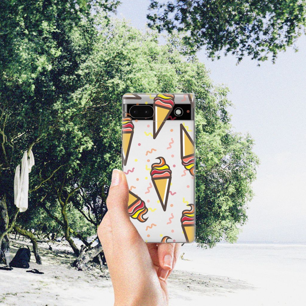Google Pixel 6A Siliconen Case Icecream B2C Telecom