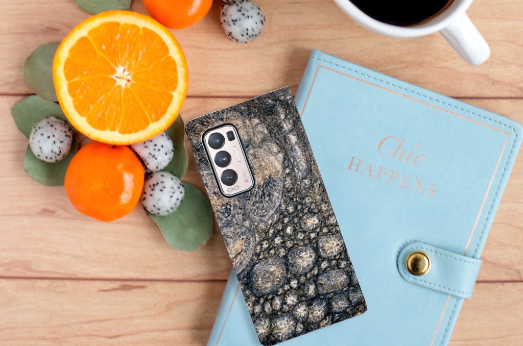 OPPO Find X3 Neo Hoesje maken Krokodillenprint - B2C Telecom