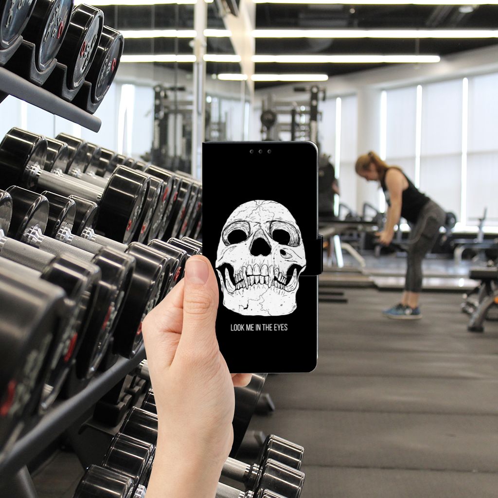 Telefoonhoesje met Naam Alcatel 1S (2021) Skull Eyes